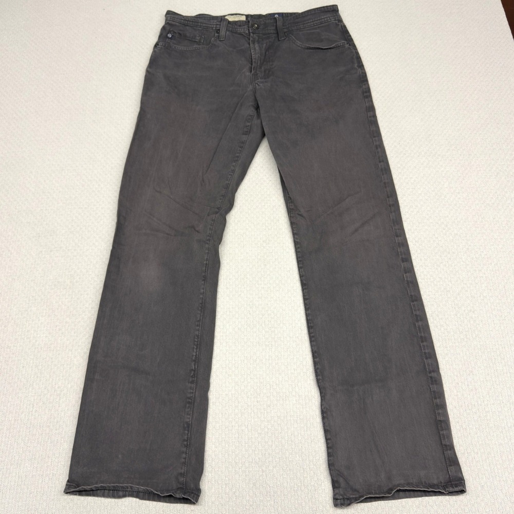 AG Adriano Goldschmied Pants Mens 31x34 Gray Twill Protege Chino Made USA